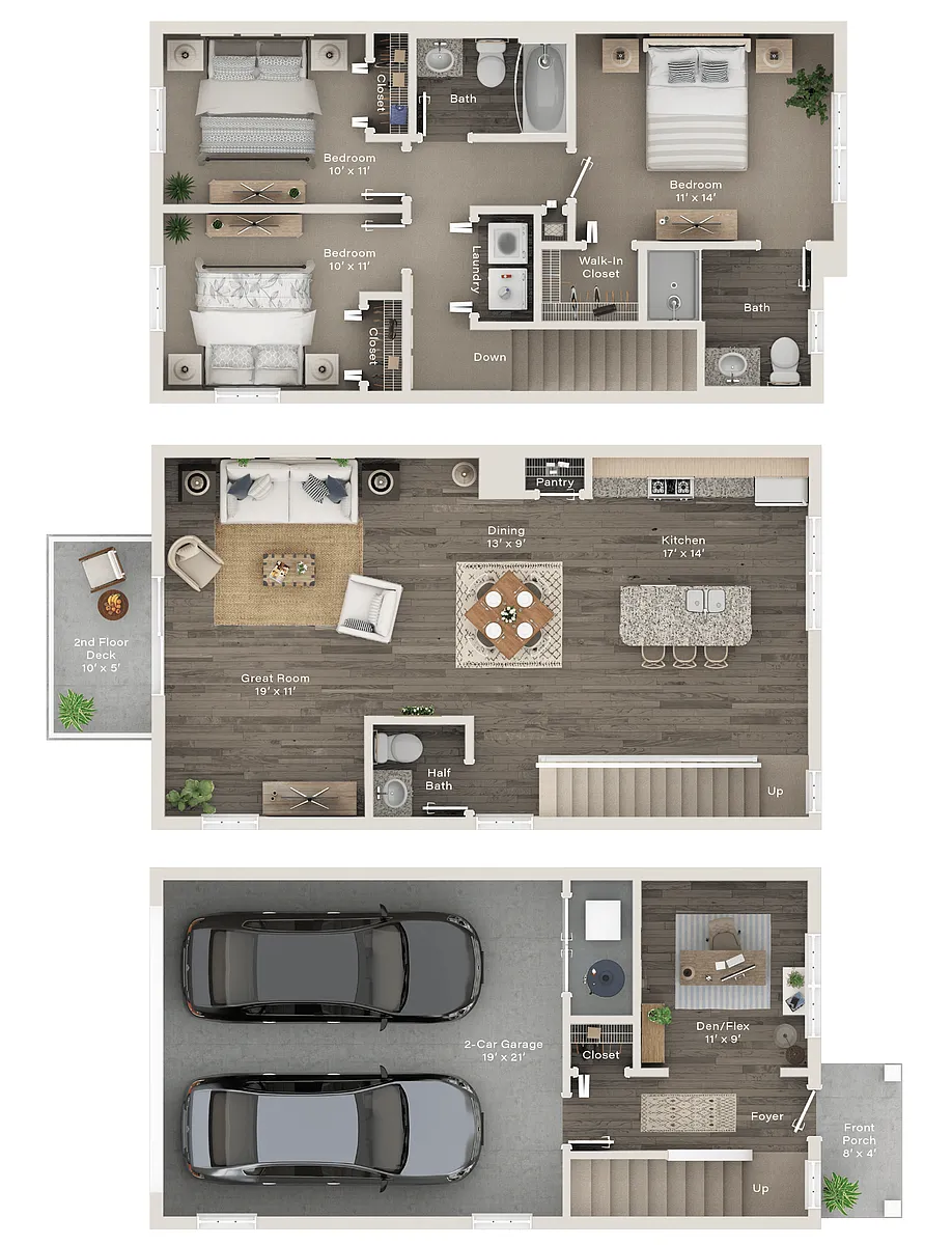 Floor plan Townhome 3