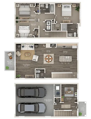 Floor plan Townhome 3