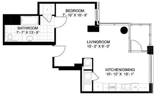 Floor plan Studio-S02a