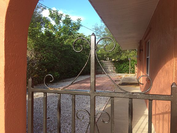 The left side of the house.