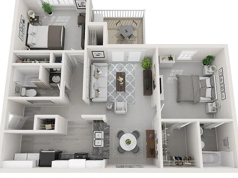 A 3D rendering of The Villa