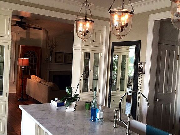 Marble counter and island