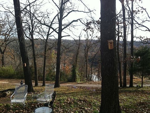 Winter View of Beaver Lake : Front Yard Looking at Beaver Lake; there are no houses between you and 