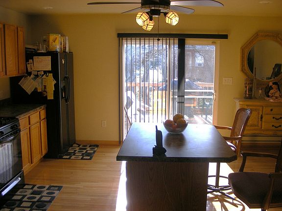 Kitchen leads to deck