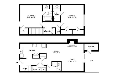 Floor plan Laurel Townhome - Renovated