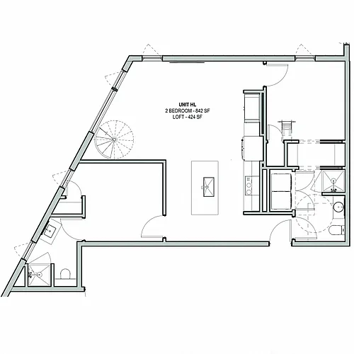 Floor plan The Dogwood Loft