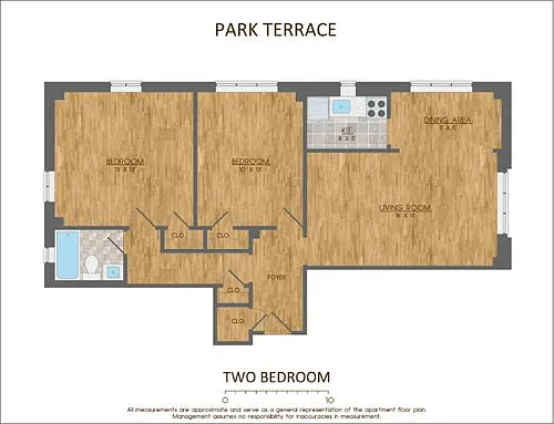 Floor plan 2 BDRM - B1A