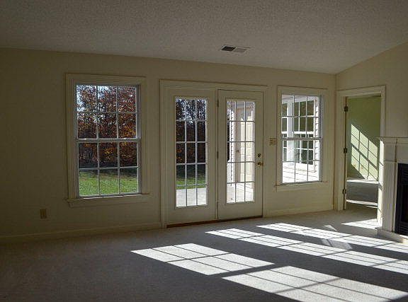French doors in living room