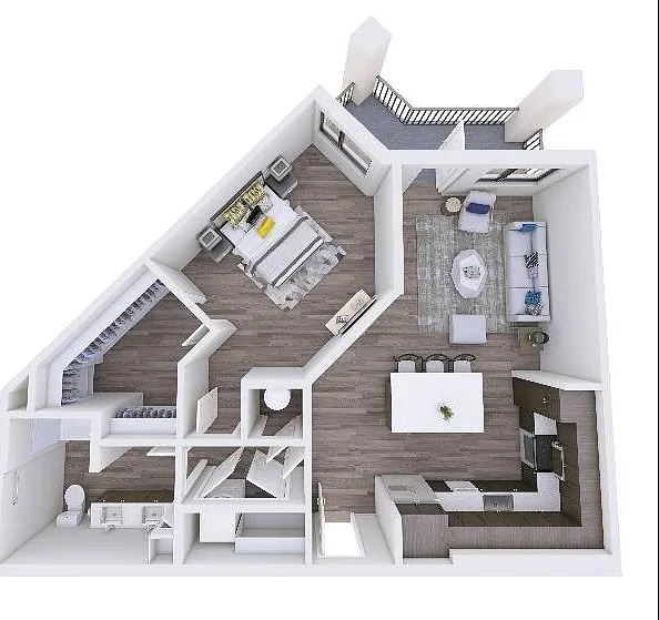 1 Bedroom, 1 Bathroom 1 Bedroom, 1 Bathroom