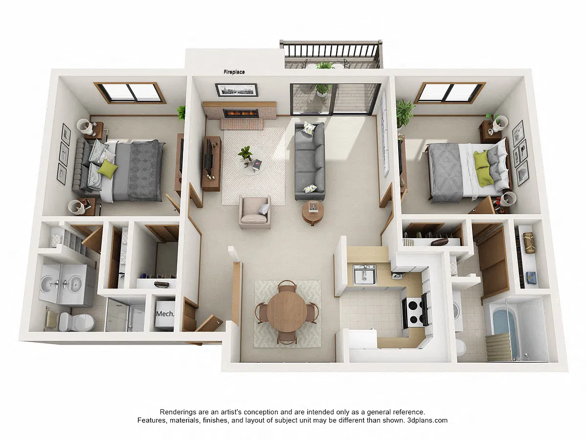 Floor plan Two Bedroom