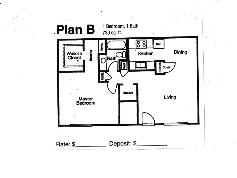 1-Bedroom 1-Bathroom Floor Plan 1-Bedroom 1-Bathroom Floor Plan