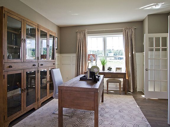 Flex Room Office with Optional French Doors and Wainscot