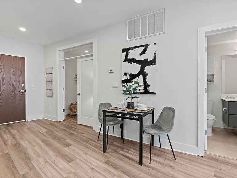 Entry and dining area