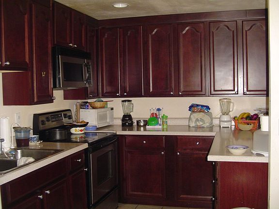 Cherry wood cabinets