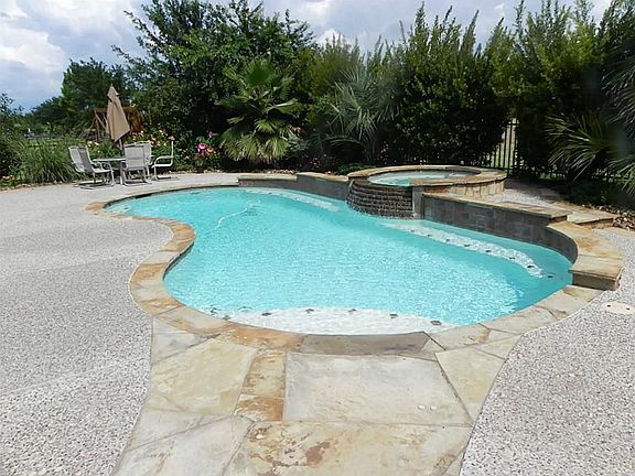 Private pool with hot tub.