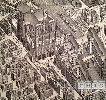 Turgot Map of Paris: Notre Dam
