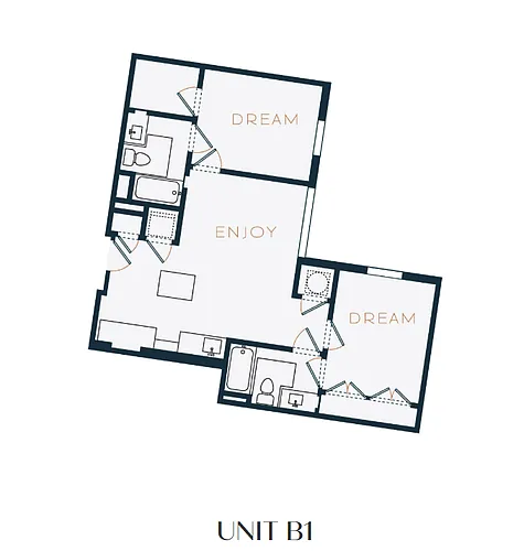 Floor plan 2 Bedrooms 2 Baths