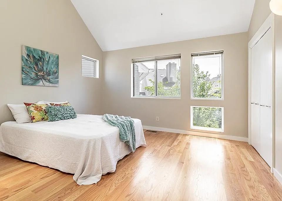 Primary Bedroom with Vaulted Ceilings & 2 Skylights