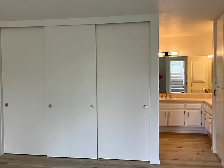 Master closets and bath 1