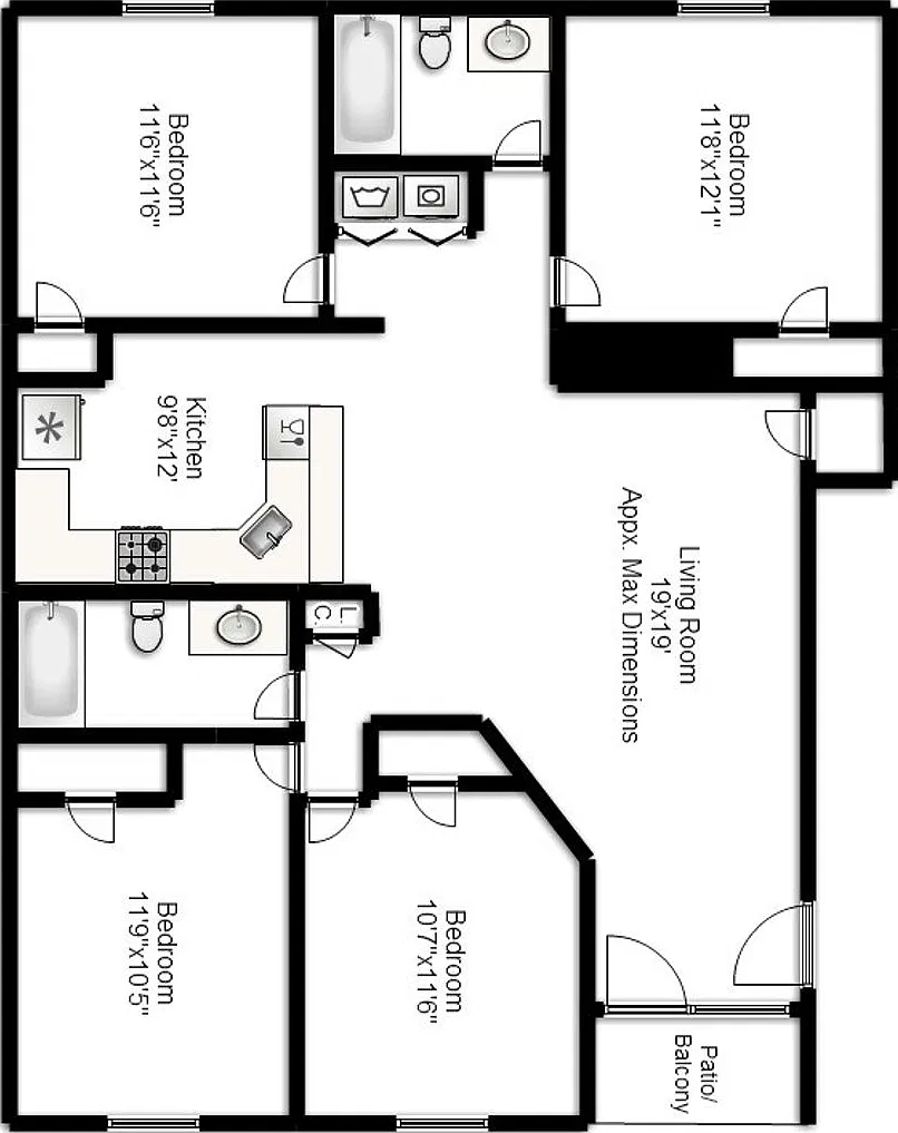 4 Bedroom 2 Bathroom 2nd Floor — Photo 3