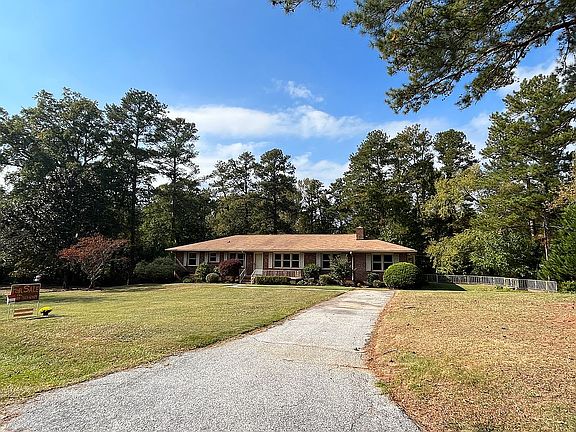 One of two driveway entrance