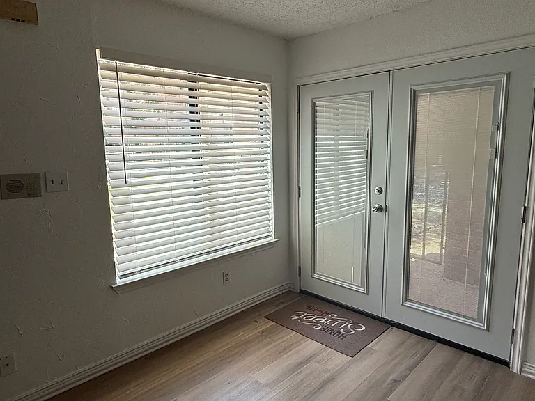 Double French doors open for easy move-in