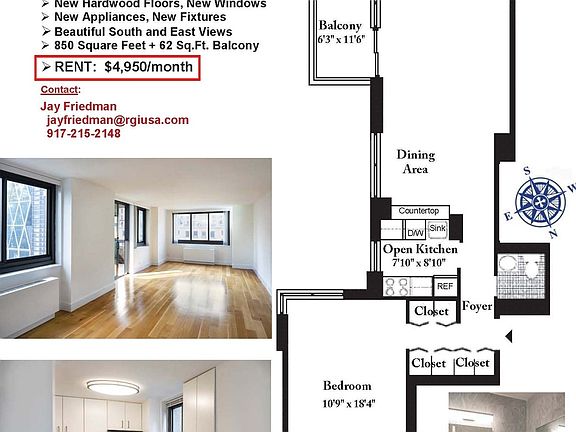 2nd image of 347 W 57th St APT 17D