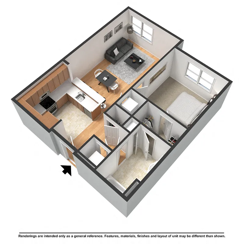 Floor plan 1 Bedroom