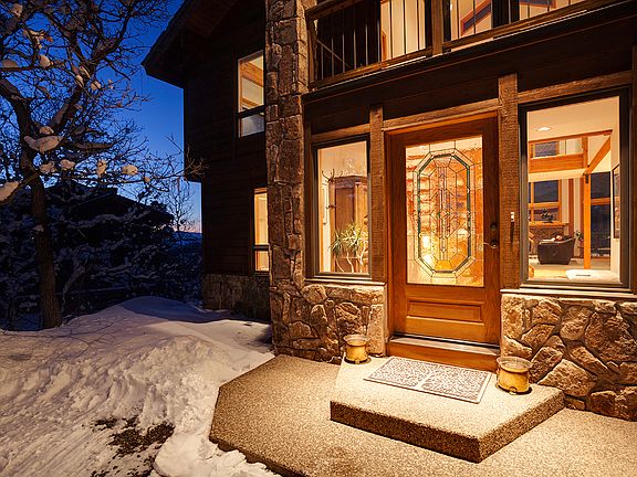 Custom glass art front door 