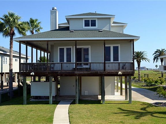 Front view that faces the water.