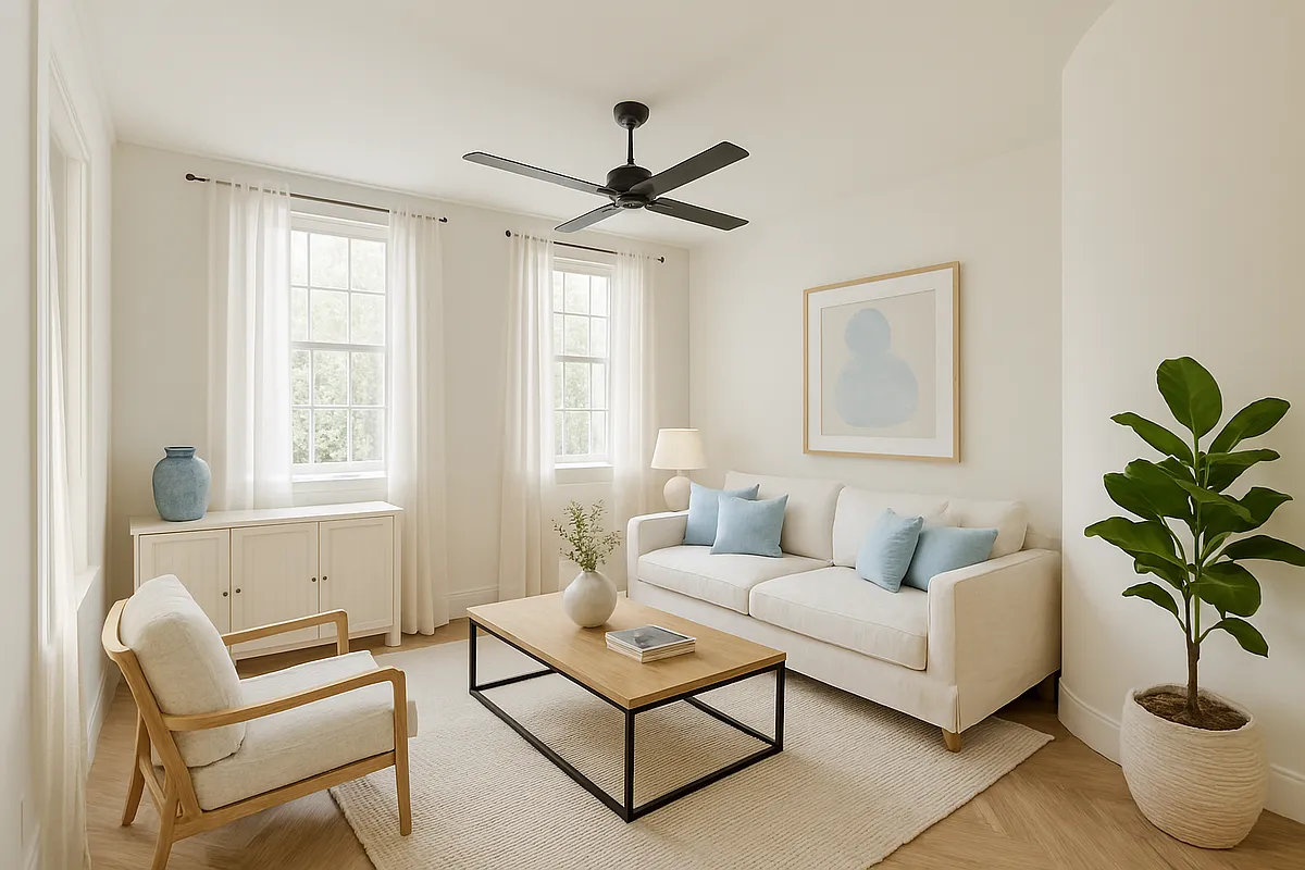 Living room staged - 6 Felix St #A