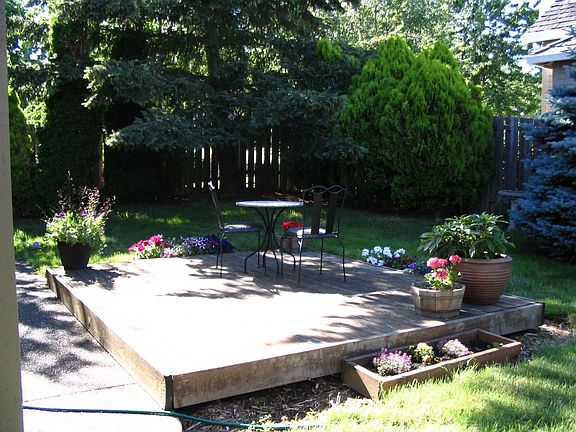 Backyard deck and patio