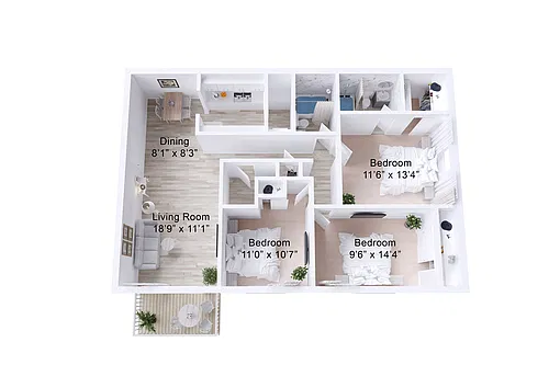 Floor plan 3/2 Luxury