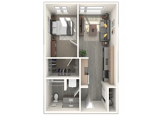 Floor plan 1X1 C