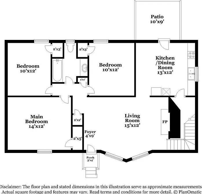 3 bed, 2.0 bath, 1043 sqft, $1,465 — Photo 2