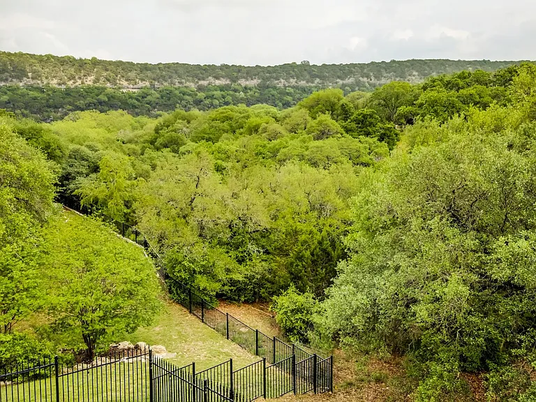 view at back of property overlooking Lake Austin at the edge