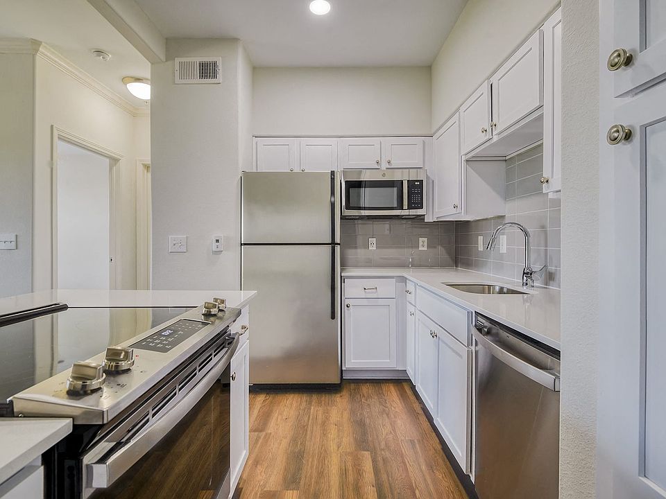 Expansive kitchen island with ample counter space