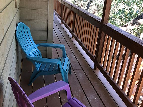 Upstairs balcony over looking beautiful back yard