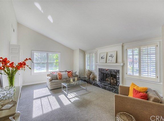 Formal Living Room W/ Marble Fireplace