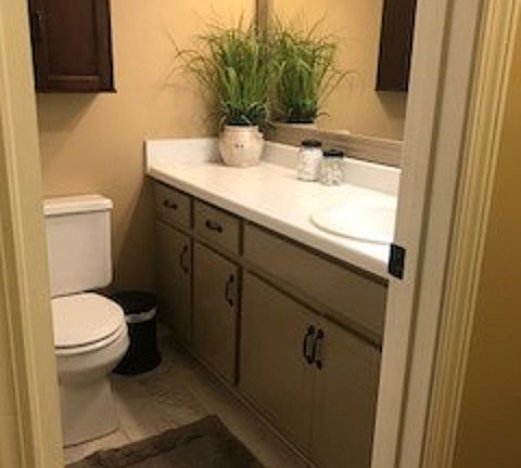 Hall bath with new tile 