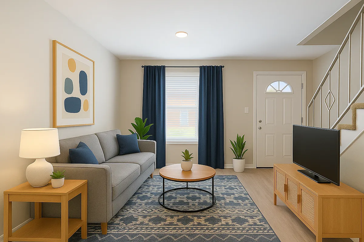 Living room, Townhome floorplan - Ashby Gardens