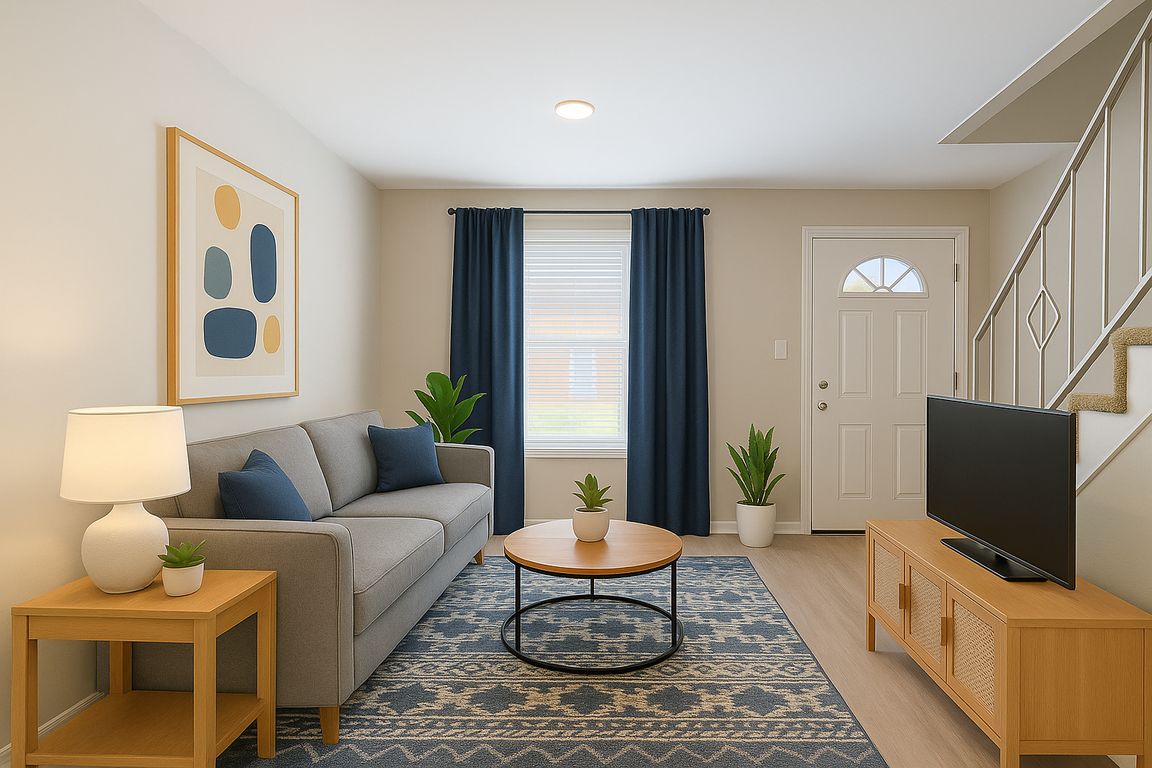 Living room, Townhome floorplan