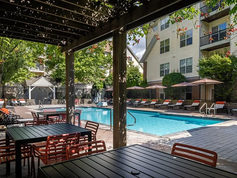 Pool with picnic area