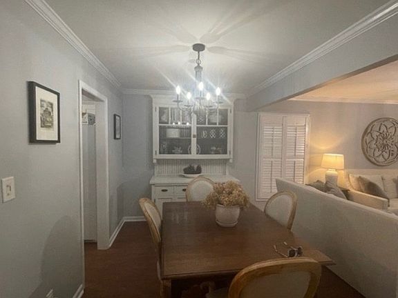 Dining room with build in cabinets (table not included)