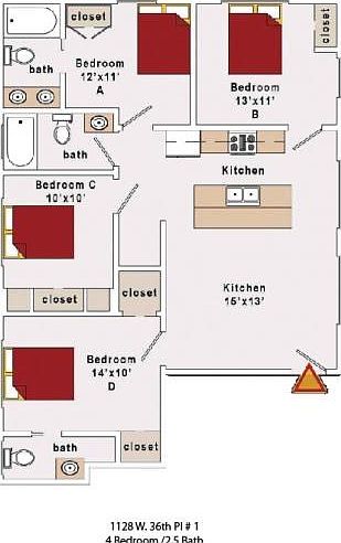 2nd image of 1128 W 36th Pl #1