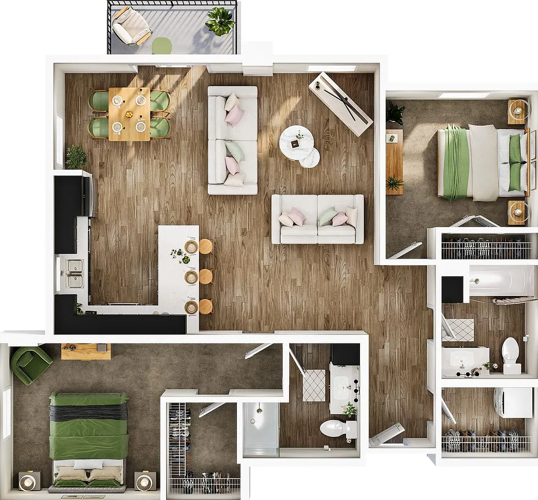 The Millstone - 2 Bedroom / 2 Bathroom — Photo 2