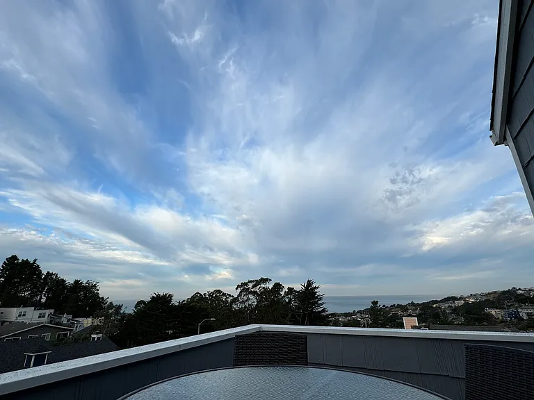 View from top balcony