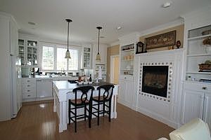 Kitchen w/ fireplace