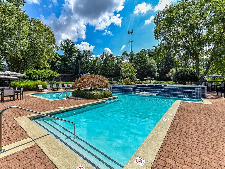 Pool with waterfall feature