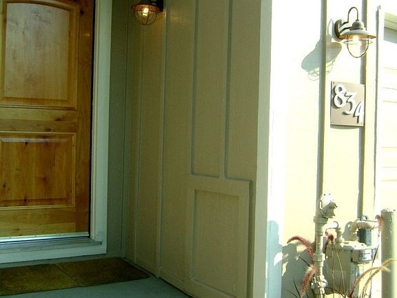 KNOTTY ALDER DOOR, NEW OUTDOOR LIGHTS